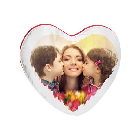 Idea Regalo San Valentino Cuscino a forma di cuore Bicolore Personalizzato  