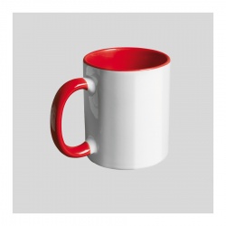 Tazza Bianca in Ceramica con Manico ed Interno Colorato Stampa Sublimatica