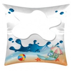 Cuscino FANTASY 08 Full Print 40x40 cm. Raso Bianco Poliestere 100%