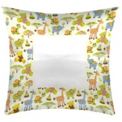 Cuscino FANTASY 22 Full Print 40x40 cm. Raso Bianco Poliestere 100%