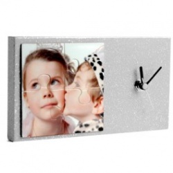 Orologio Mini Puzzle Quadro con Base 10x18 cm Personalizzato